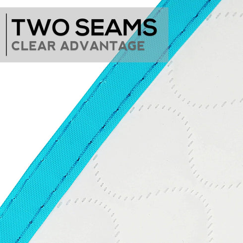 Baby Diaper Changing Mat - Waterproof Portable Travel Pad 31.5 x 25.5 inch for Newborn Toddlers Kids (White w/Turquoise)