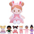 OUOZZZ Soft Baby Doll for Girls, My First Baby Doll Birthday Gift, Plush Rag Doll Bunny in Pink Dress