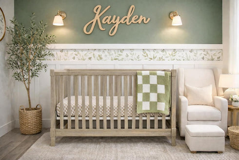 28"x40" L+L USA Checkered Baby Blanket - DreamSoft Knit Throw for Crib, Stroller or Car Seat - Soft Blanket/Newborn