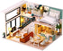 TuKIIE DIY Miniature Dollhouse Kit with Furniture - 1:24 Scale Creative Room Mini Wooden Doll House Accessories