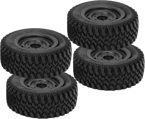 RC Tire, 4pcs Professional Plastic Rubber Tire Upgrade Parts Compatible with WPL C54 RC Car