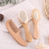 Set (3pcs Baby Grooming Kit,Baby Health Care Kit,Baby Brush Soft Bristles Baby Nail Kit Nursery Care Kit Wooden)