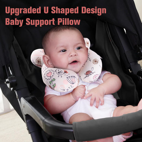 KAKIBLIN Baby Neck Pillow, Upgraded Baby Support Pillow,Babies Head Pillow,Neck Support Pillow for for Car Seat