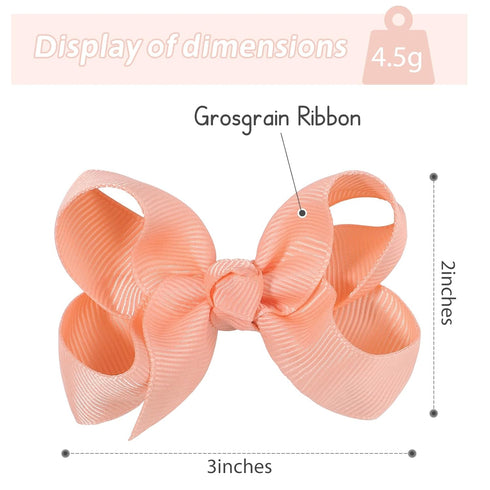 58pcs 3 Inches Grosgrain Ribbon Pinwheel Hair Bows, Alligator Clips Accessories for Baby Girls Kids