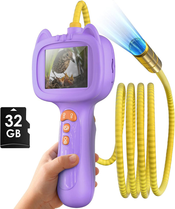 laaguu Borescope Snake Camera with Light for KidsSTEM Endoscope Educational Toy KitOutdoor Camping