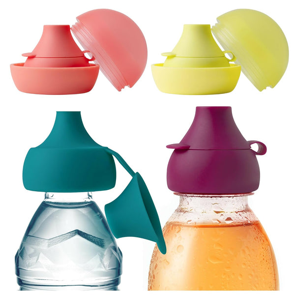 Boon Snug Sip Universal Water and Juice Silicone Bottle Toppers - Soft