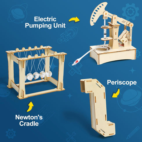 8-12, 6-8, 3D 8-12 5-7 8 10 12 13 14 STEM Science Kits for Kids Ages Wood Arts and Craft Kits for Boys Wooden Puzzles