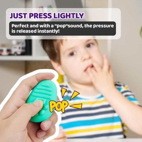 Anxiety:6 Pack Fidget Toys Worry Stones for Sensory Toys for Stress-Silent Fidget Stones-Autism Special Needs Stress