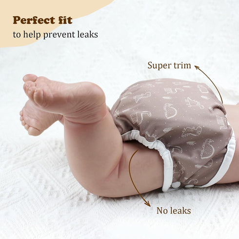 Gusset Mama Koala Reusable Adjustable Cloth Diaper Covers with Double for Girls and Boys, Snap Closure, Size S (Simply