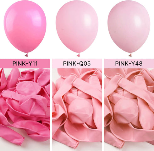 PartyWoo 100 pcs Light Pink Balloons, 10 Inch Pastel Baby Pale Pink Latex Helium for Baby Shower, Wedding, Birthday