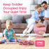 1,2,3 1-3 1-2 HumorPlay Busy Board Montessori Toys for Year Old Girl Gifts, Sensory Educational Busy Book for Toddlers
