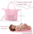 5 Set, BABESIDE Pcs Baby Doll Diaper Bag Cute Cat Patterns Baby Doll Accessories with Pink Dolls Diaper Bag Changing