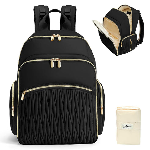 Backpack Backpack 16 Mommy miss fong Diaper Bag - Baby Diaper Bag with Diaper Changing Pad Quilted Travel Diaper