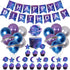 Galaxy Birthday Party Decorations for Kids, Happy Birthday Banner, Outer Space Metallic Balloons, Planet Star Cake