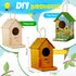 2 Pack 3-5 4-8 8-12 Liliful Birdhouse Kit, DIY Wooden Crafts for Kids and Adults, Bird House with Paint and Brushes
