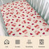 Cstdyfrv 52''x28'' Valentine's Day Cherry Baby Boys Girls Crib Sheets Pink Cherry Bows Love Heart Toddler Bed Sheets