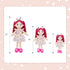 June Garden 18" Snuggle Cuties Sophie - Huggable Pink Plush Doll Gift for Girls - Soft Cuddly Rag Doll
