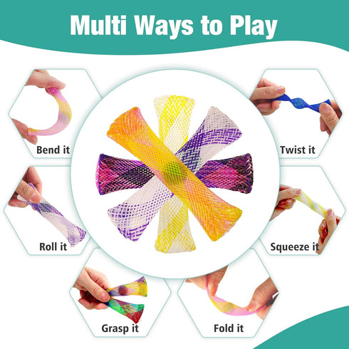120 Set PCS Fidget Toys Marble Mesh Fidget Toys Bulk, Stress Relief Sensory Colorful Fidget Toy for Adults with ADHD