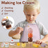 Counter 3-5, Set 3+ 4 5 6 HERSITY Wooden Ice Cream Pretend Play Food for Toddlers Ice Cream Shop Stand Popsicle Toy