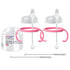 Anpei Sippy Cup Soft Spout Kit Bundle - Compatible with Comotomo Baby Bottles, 5 oz & 8 oz