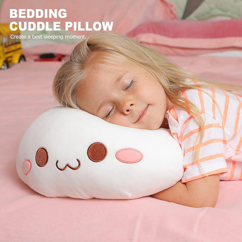 12") Onsoyours Cute Kitten Plush Toy Stuffed Animal Pet Kitty Soft Anime Cat Plush Pillow for Kids (White Cat
