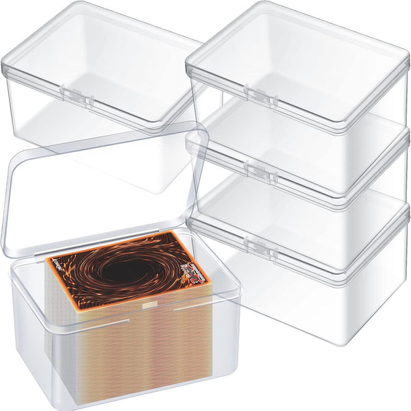Playing Deck Card Storage Box - Plastic Card Boxes Compatible with 100 MTG Holder Storage Case.