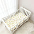 Jynexis 52x28 Ice Cream Flowers White Pattern Baby Crib Sheets, Cotton Fitted Crib Sheet, Soft Breathable, Fits