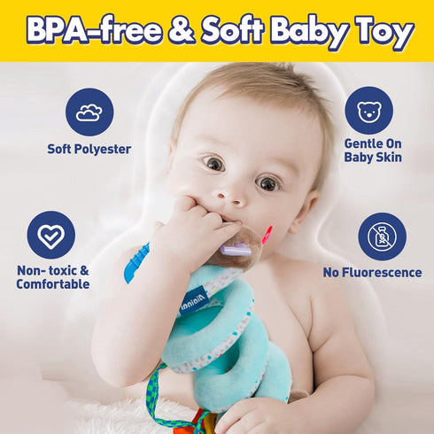 Baby Car Seat Toys Activity Stroller Toy - Spiral Hanging Plush Toys for Boys Girls 0-12 Months