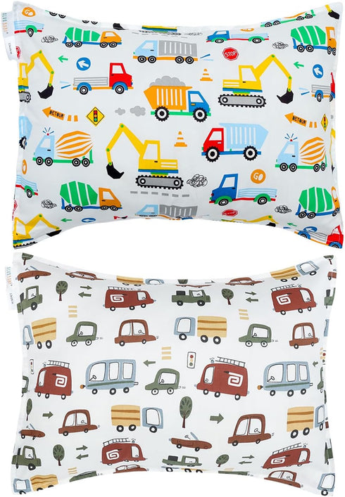 ALVABABY Toddler Pillowcases 2 Pack Organic Cotton Kids Pillow Cover Fit 13"x