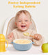 4 Packs iNeibo Porcelain Baby Bowls with Silicone Sleeve for Toddler Feeding, BPA-Free, Non Slip, Microwave