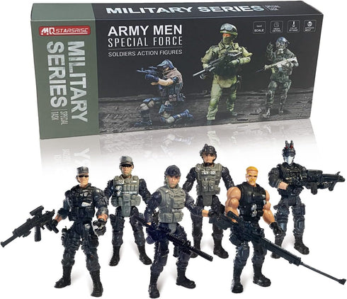 Army Men Toy Soldiers, Military Playset Toy with Weapon for Boys 4-7, Action Figures for Toddler Age 3+