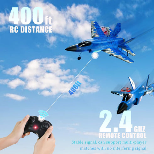 14 Batteries,2 RC Gravity Glider Airplane,Remote Control Airplane for Teen Over Years of Age with CH Foam RC Plane