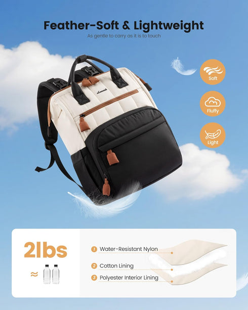 Backpack, LOVEVOOK Puffer Diaper Lightweight Baby Bag with Changing Pad, Diaper Bag for Mom Dad with Stroller Buckles