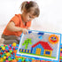 CDDLR 592Pcs Jigsaw Puzzle - Mix Colour Mushroom Nails Pegboard Educational Building Bricks for Kids