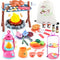 Kids Camping Toys Set 50 PCS with Campfire, BBQ Grill, Food Toy