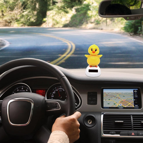 Solar Powered Dancing Chick, Bobblehead Chicken Ornaments for Car Dashboard, Cartoon Solar Power Kits, Bobbleheads