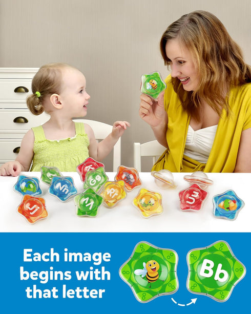 26pcs Set, Coogam Starfish Floating Bath Toys, Bathtub Alphabet Letters Montessori Educational Water Pool Toy Learning