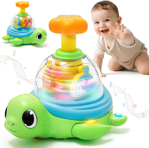 Baby Crawling Toys 6-12 Months, Musical Light-up Toys for 1 Year Old,