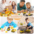 Set, 2.2lbs 4 3-8 OENUX Play Sand Construction Beach Building Castle Kit w/ Play Sand, Take Apart Construction Trucks