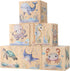 6 Pcs Ocean Animal Nursery Decor Blocks Wooden Shelf Decor for Baby