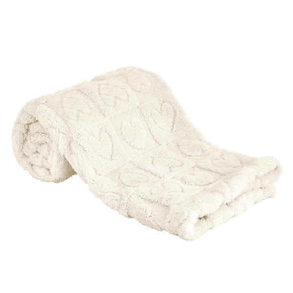 Yurhap Fleece Baby Blanket Heart Checkered Blanket, Ultra Soft Cozy Baby Blankets