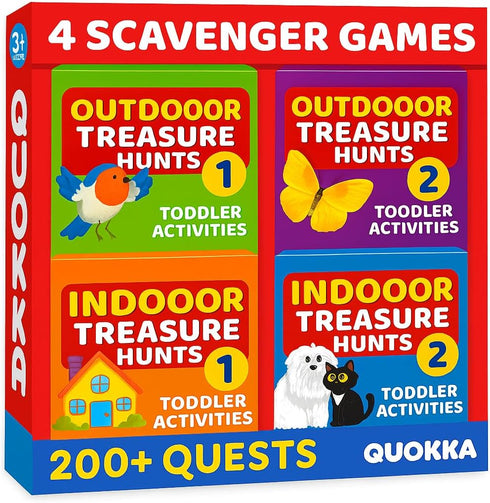 QUOKKA Scavenger Hunt Game for Toddlers 3-5 - 200 Toddler Activities Outdoor
