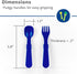 Re-Play Toddler Utensils Set - 12 Forks and Spoons, Dishwasher and Microwave Safe, Made in USA, True Blue