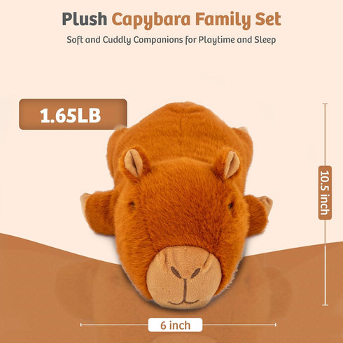 Marysun Cozy 9.8in, 1.65lb Microwavable Capybara Stuffed Animal - Weighted Stuffed Animal Plush, Heating Pad, Gift