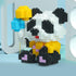 Larcele Micro Building Blocks Animal Set - DIY Mini 3D Building Toy Bricks (Balloon Panda, 295 Dots KLJM-10)