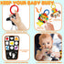 Innofans Baby Car Seat Animals Toys - Kick and Play Double Sided Infant Car Seat Toys with Plush Toys, Mirror, Teether