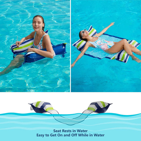 Hammock 2 Pack Hammock 4 1 Swimming Jasonwell Inflatable Pool Float - Water Pool Floaties Multi-Purpose (Saddle Lounge