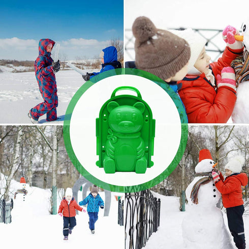 Snow Mold and Sand Mold, 3D Shape Playing Mold for Kids, Outdoor Toy for Beach and Snow Activities (4 PCS)