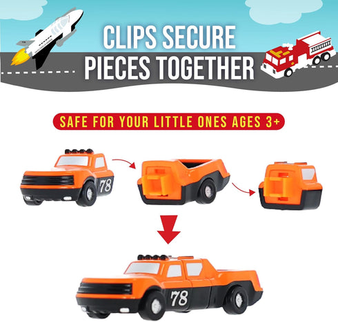 1-3, Set 9 Popular Playthings Magnetic Vehicles for Toddlers Mini Mix or Match Car Toys, of Gift for Kids - Vehicles