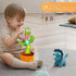 Tummy Dancing & Singing Cactus Baby Toy, Repeats What You Say with Adjustable Volume, Interactive Light up Sensory Toy